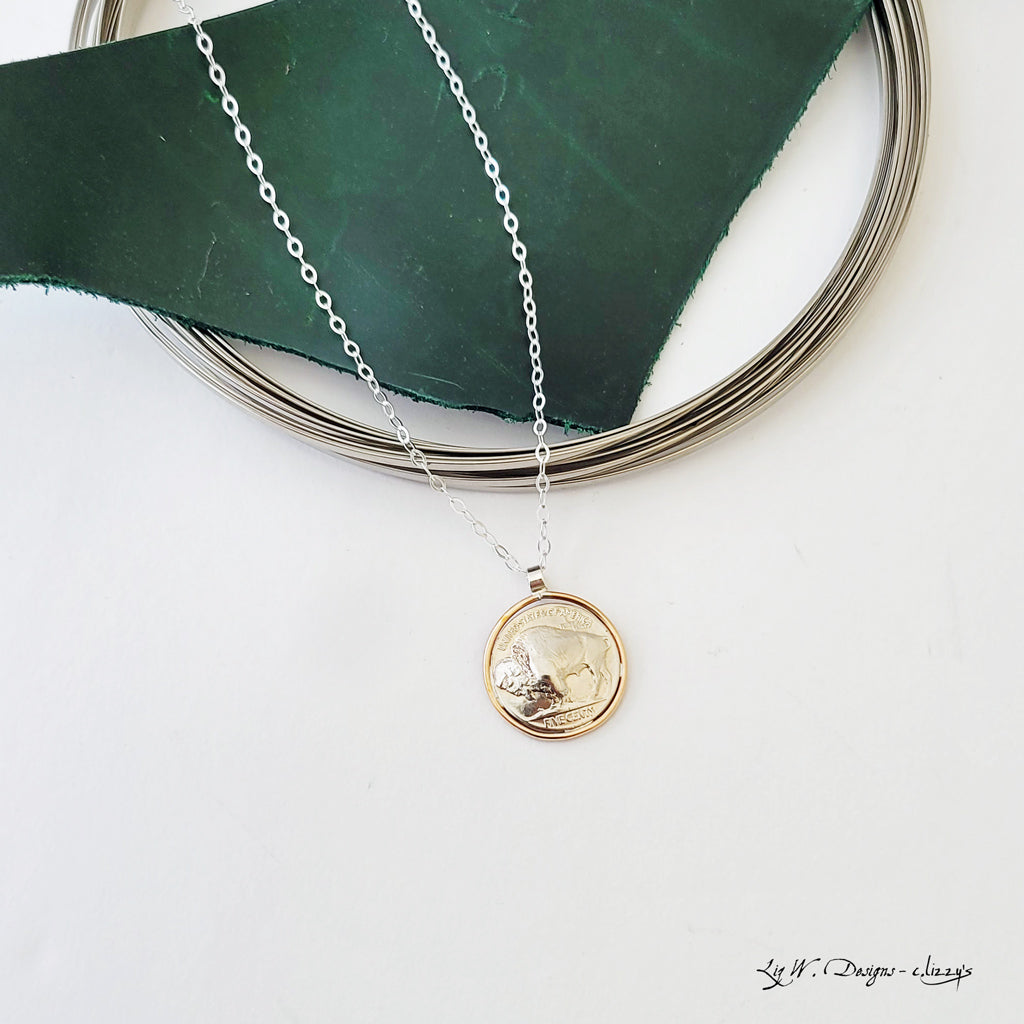 Bison Strength Within in Bronze - Necklace