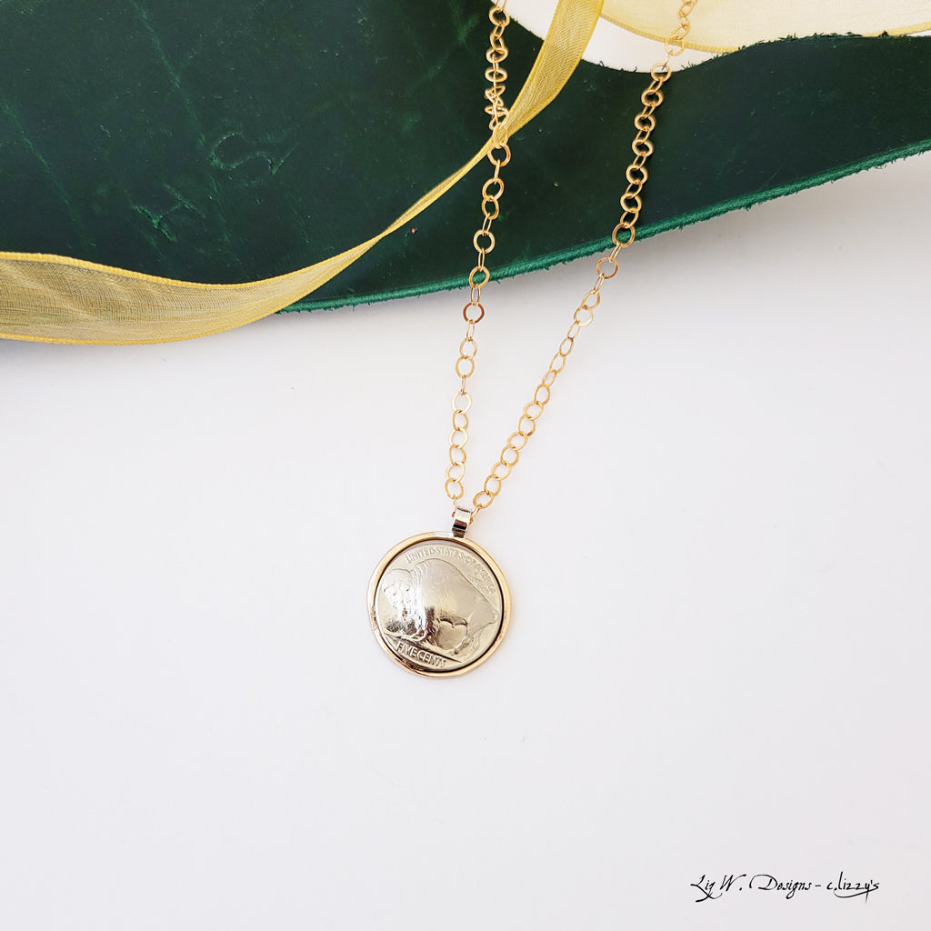 Bison Strength Within in Bronze II - Necklace
