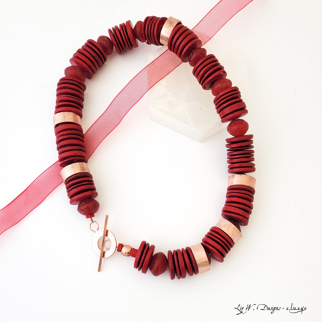 Captivate in Red Coconut - Necklace