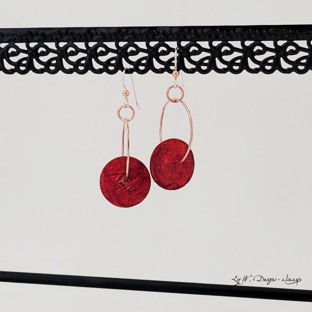 Color Drop in Red Coconut - Earrings