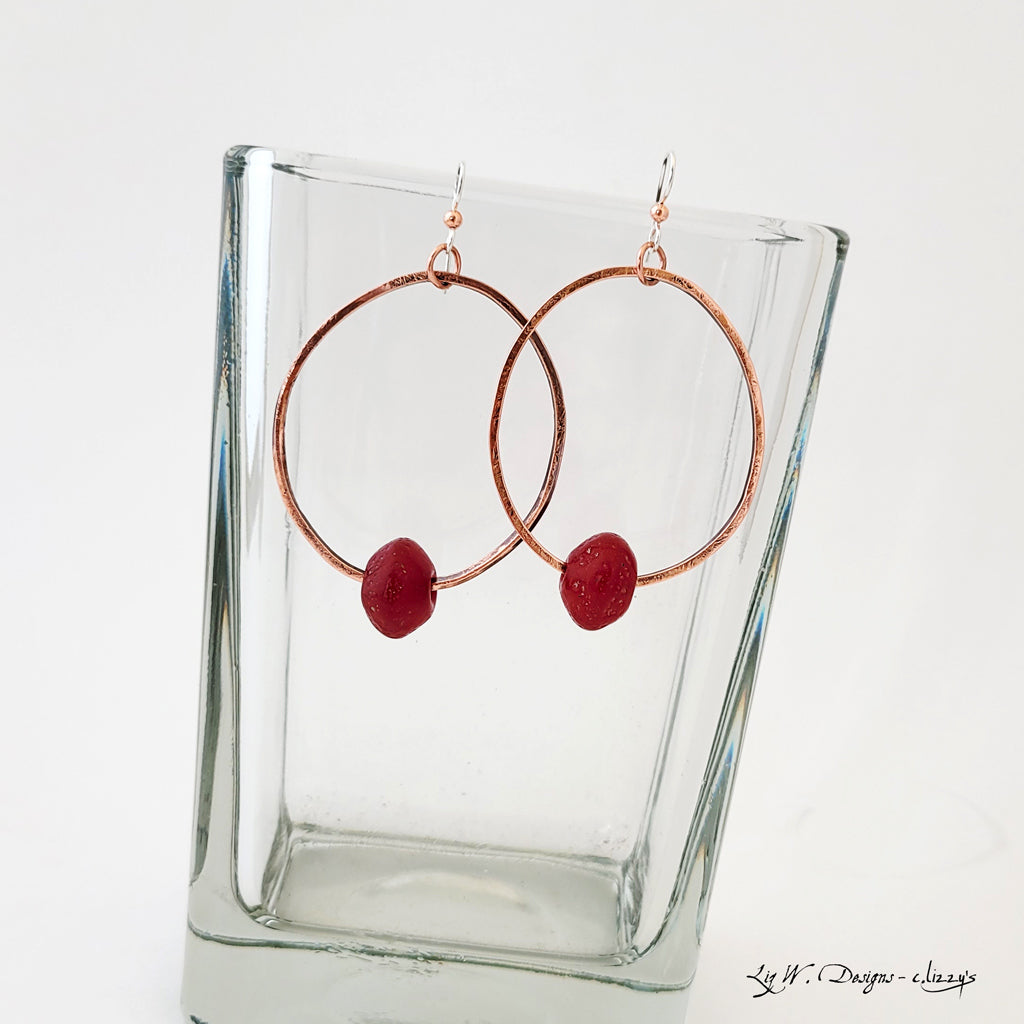 Color Drop in Red - Earrings