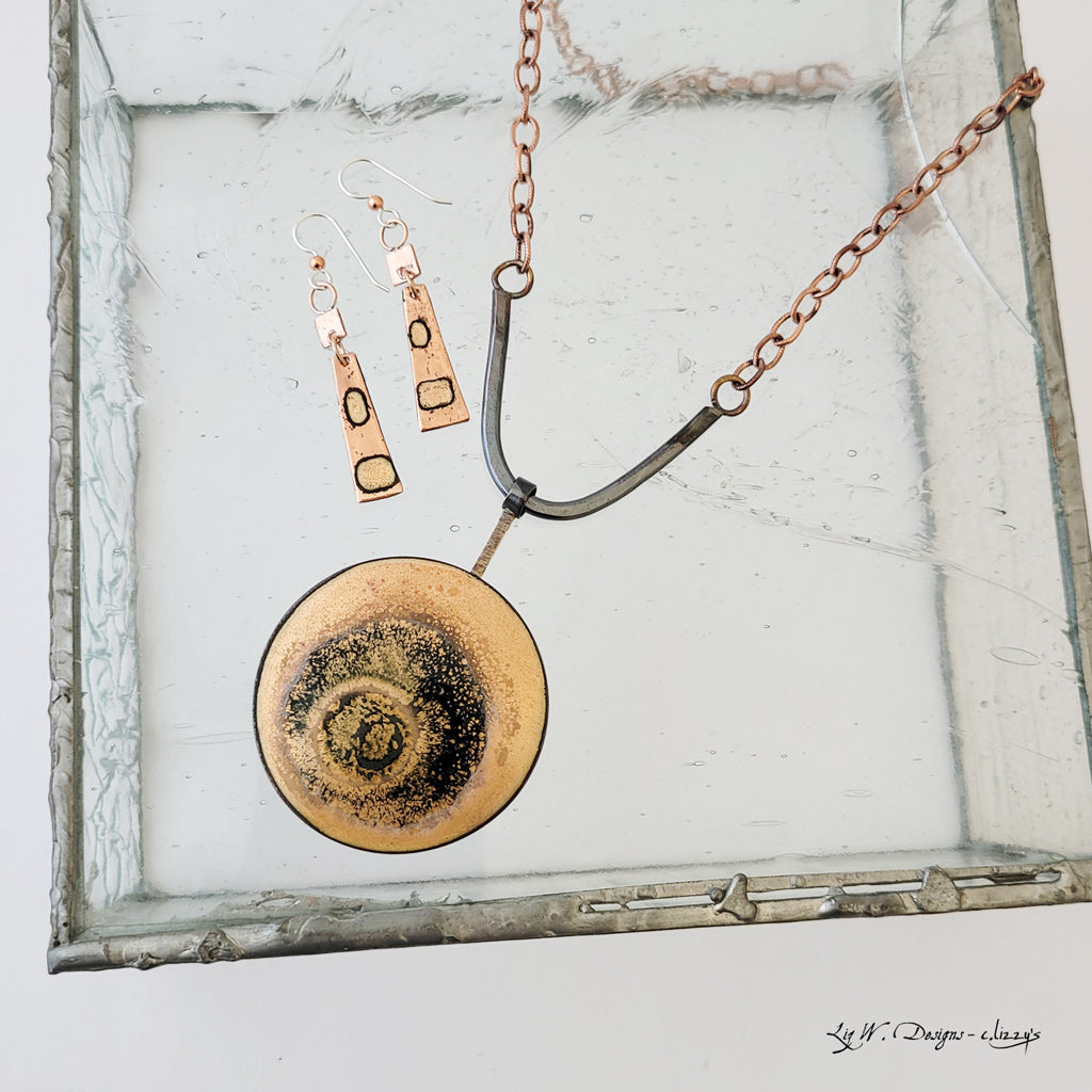 Copper Pathways in Blush - Earrings