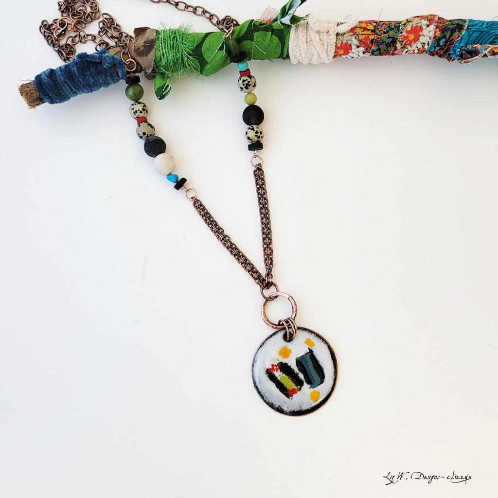 Patchwork - One of a Kind - Long Necklace