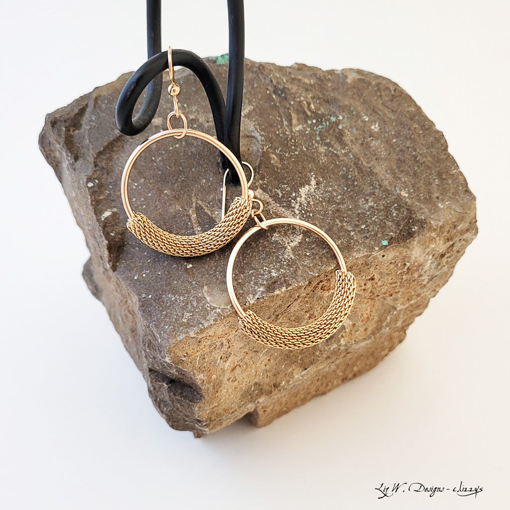 Summer Gold - One of a Kind Brass Earrings