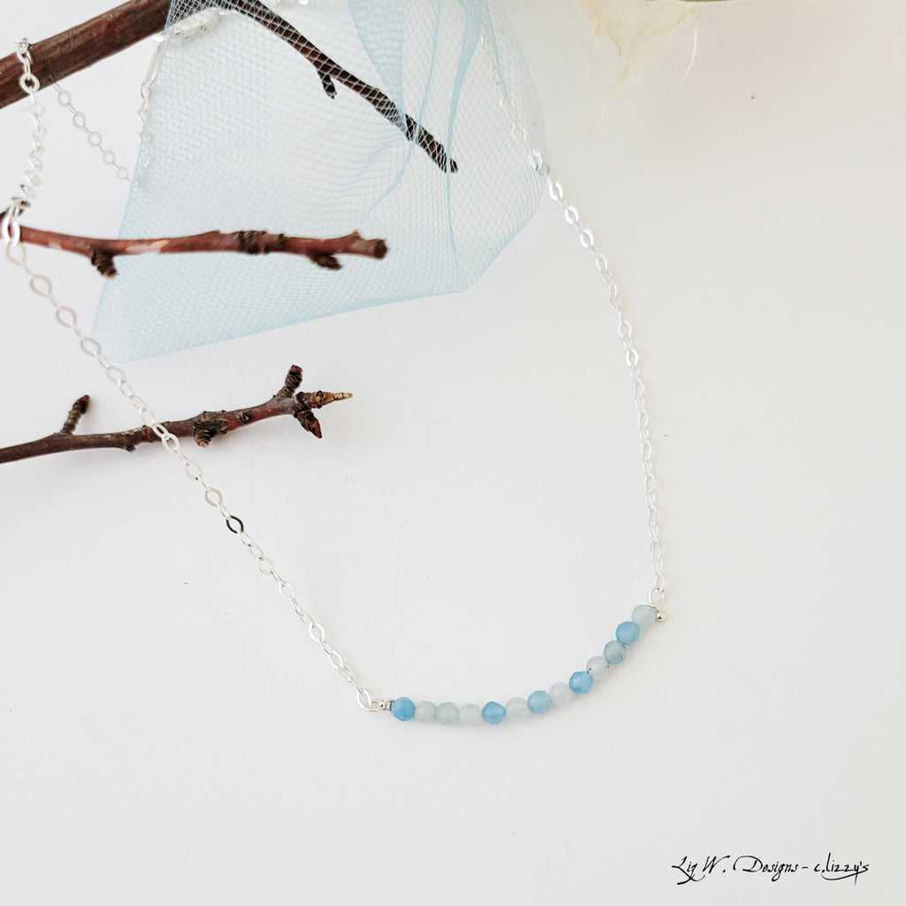 Classic Arc in Aquamarine - Necklace