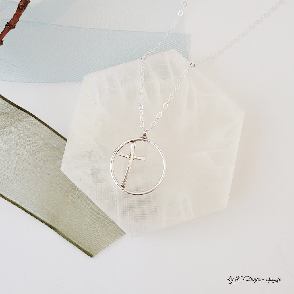 Surrounded by Faith in Sterling - Necklace