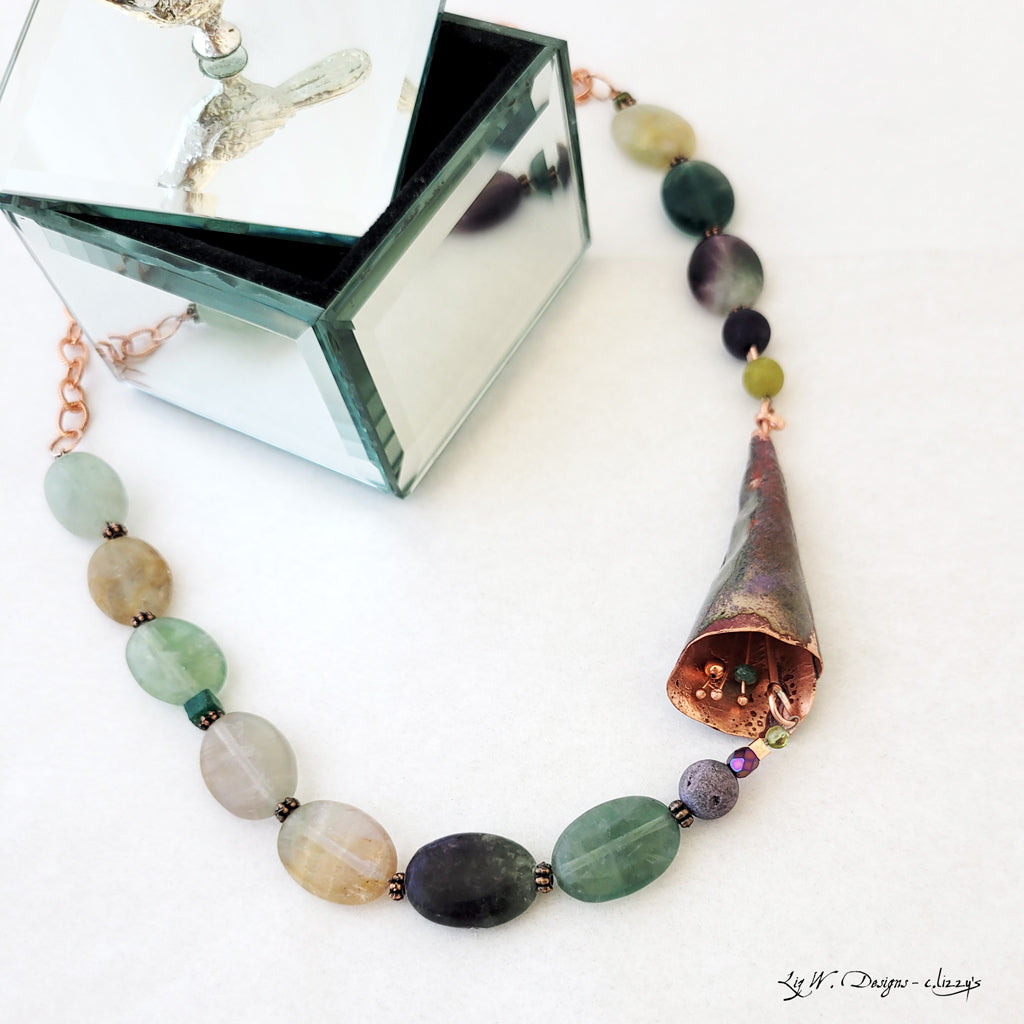 Foliage and Flower - One of a Kind - Necklace
