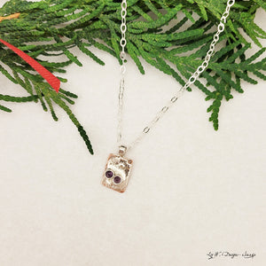 Petite Urban Classic in Rectangle with Amethyst - Necklace