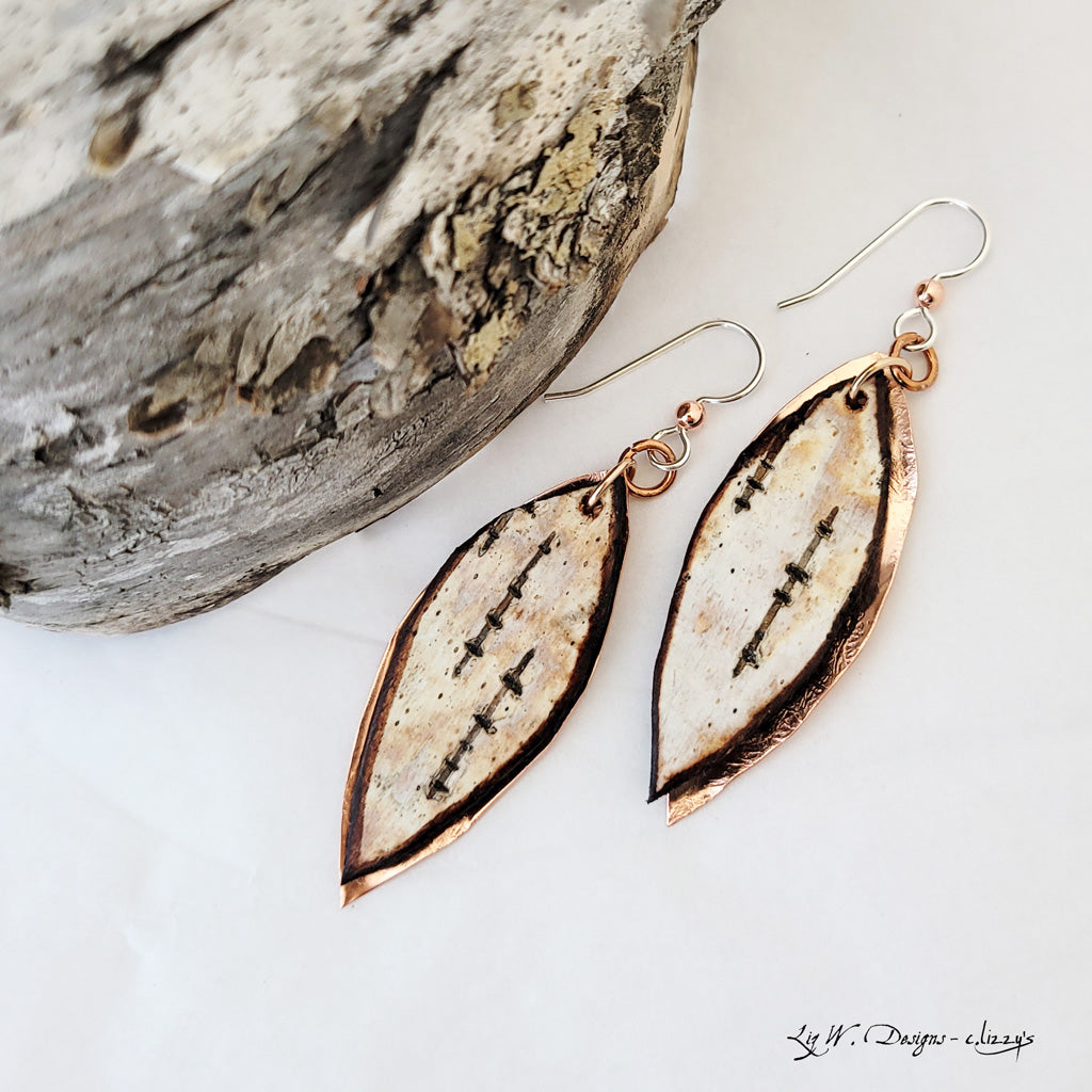 Birch Bark Leaf - Earrings - Selection of the Month