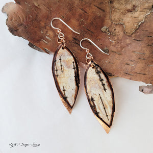 Birch Bark Leaf - Earrings - Selection of the Month