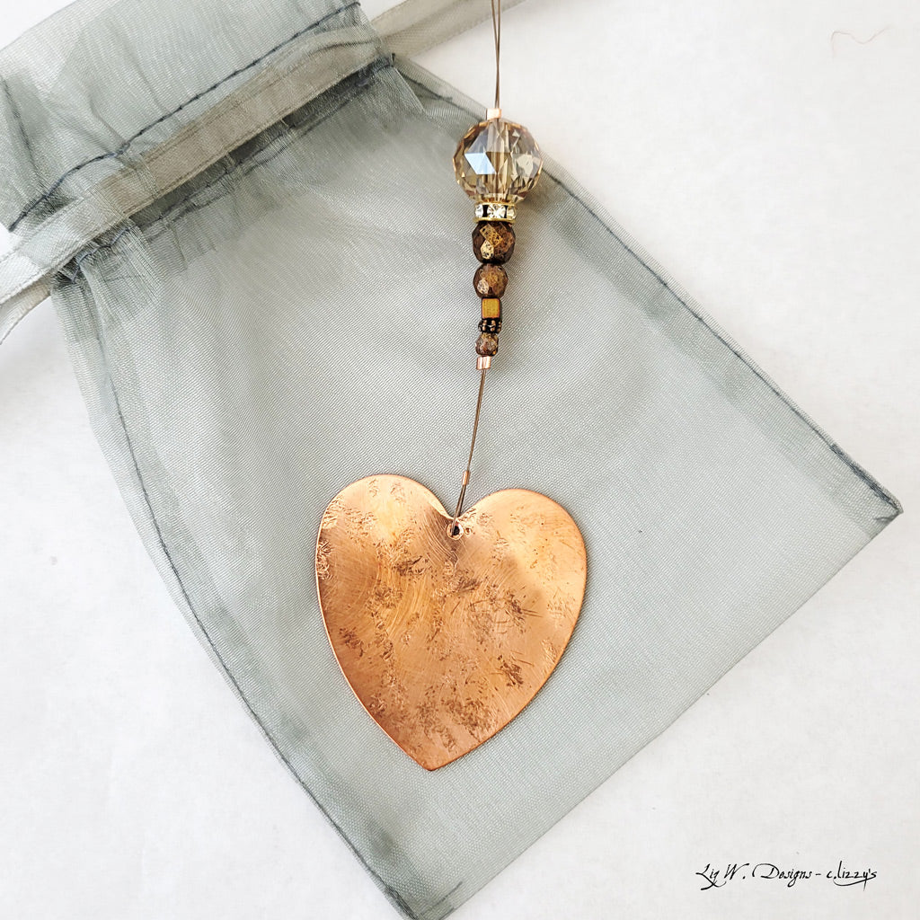 Copper Heart - Hanging Piece or as Ornament