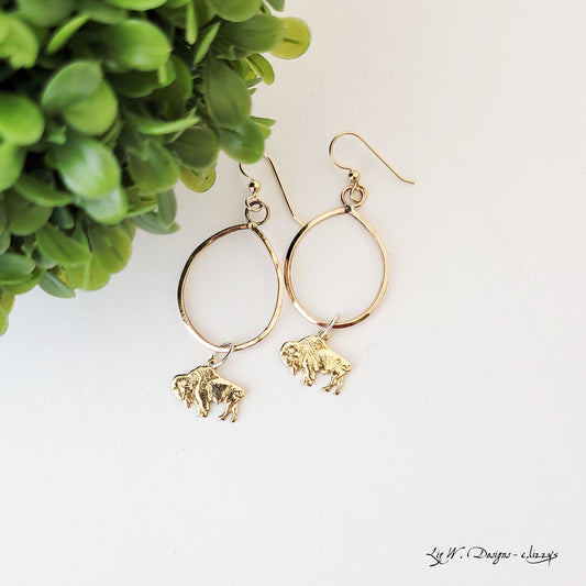 Bison Earrings VII - The August Drop