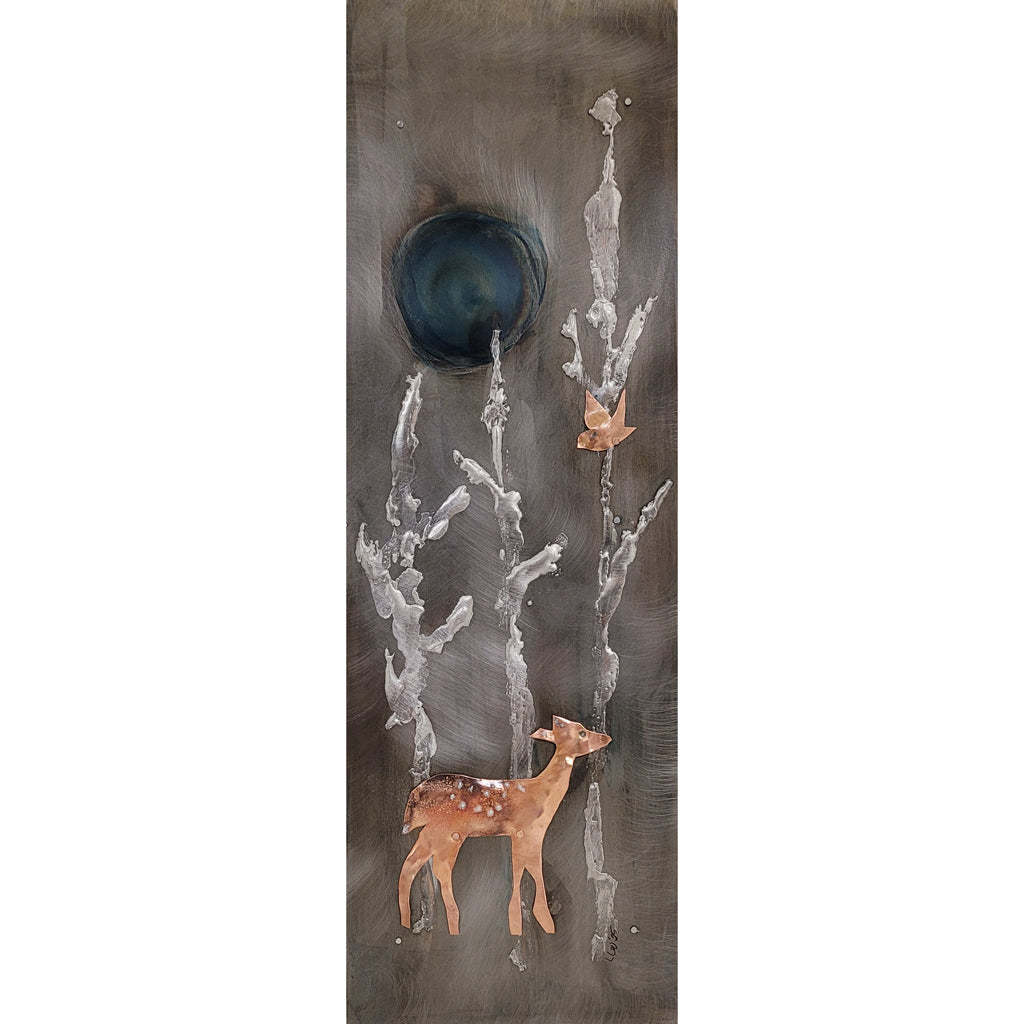 In the Quiet of the Night - Mixed Metal Artwork