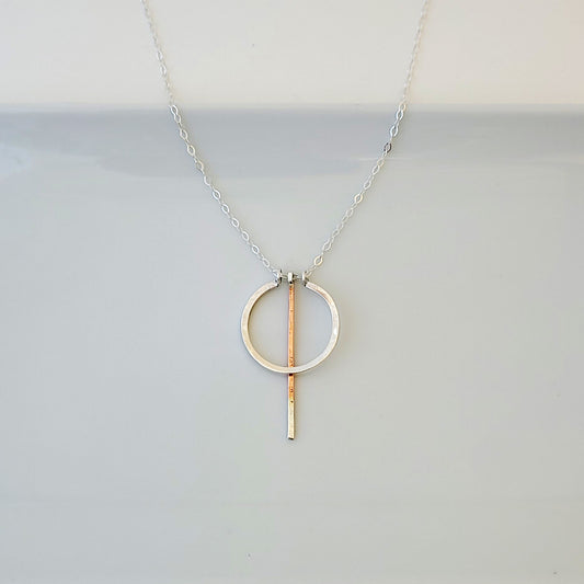 Linear Elegance, Two-tone - Necklace