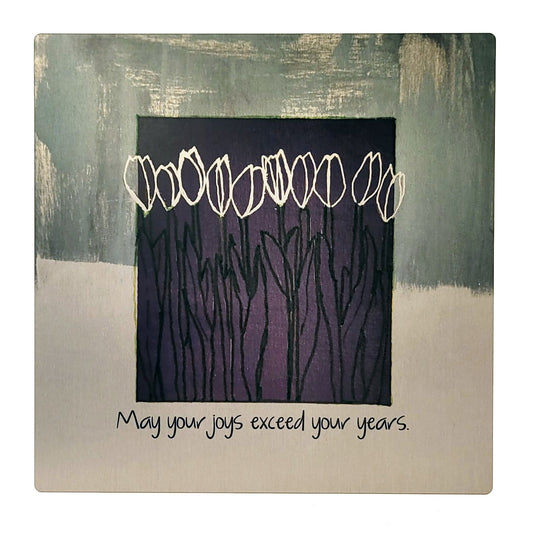 May Your Joys - Art Panels in Matte Silver Metal