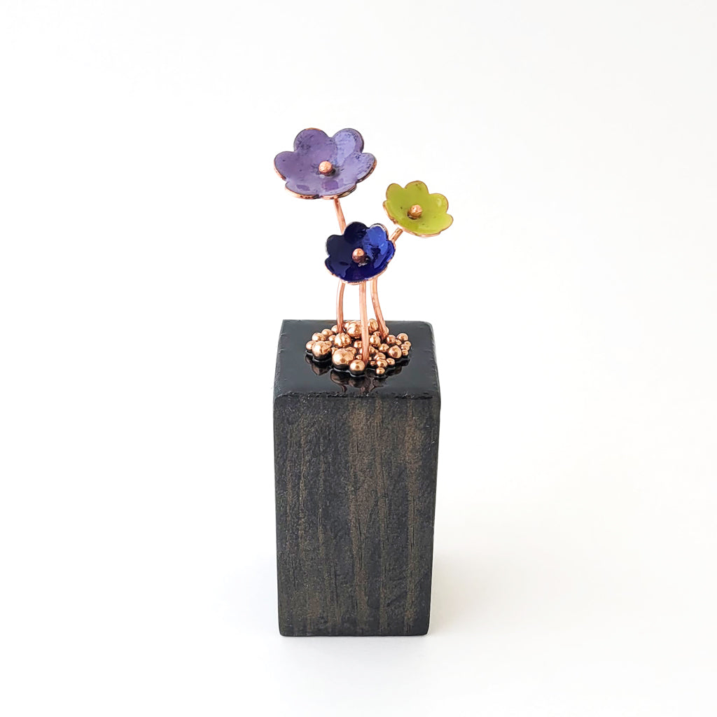 Mini Daisy Trio - Wood Base