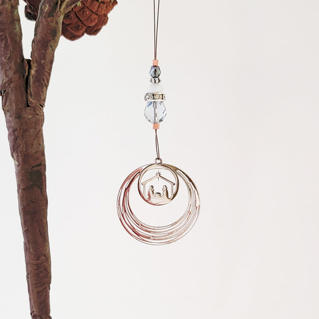 Nativity in Silver - Mini Ornament