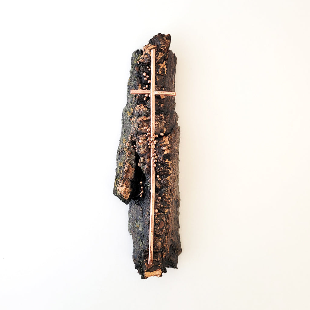 Old Rugged Cross IV – Heritage Series Cottonwood and Copper Wall Art