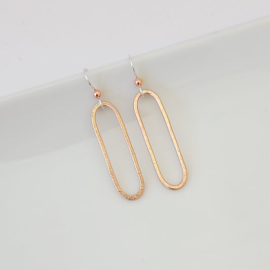 Paperclip - Large in Copper - Earrings