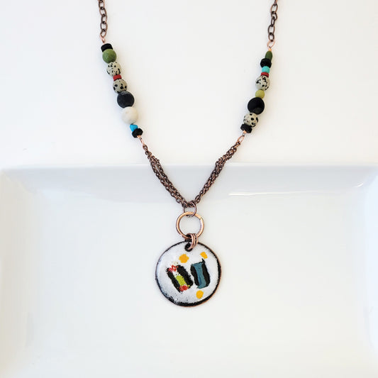 Patchwork - One of a Kind - Long Necklace