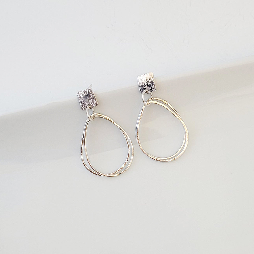 Classic Double Pear Drop - Post Earrings