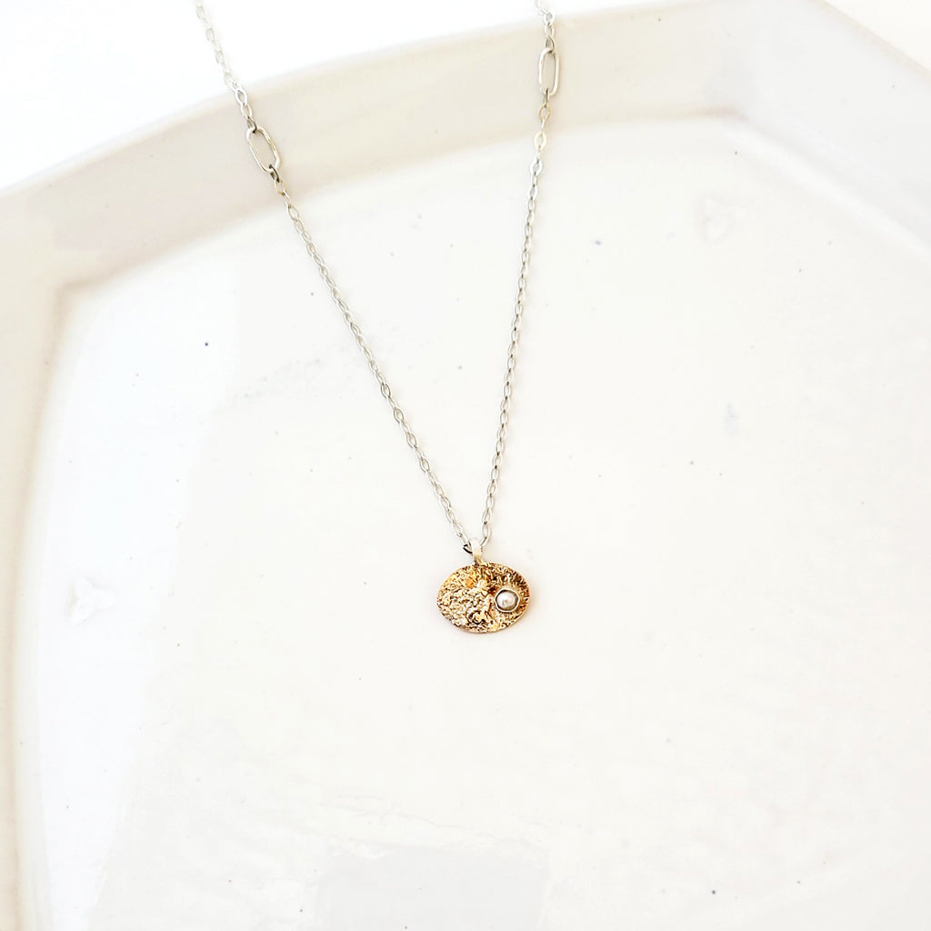 Pearl in the Sand - Handmade Necklace
