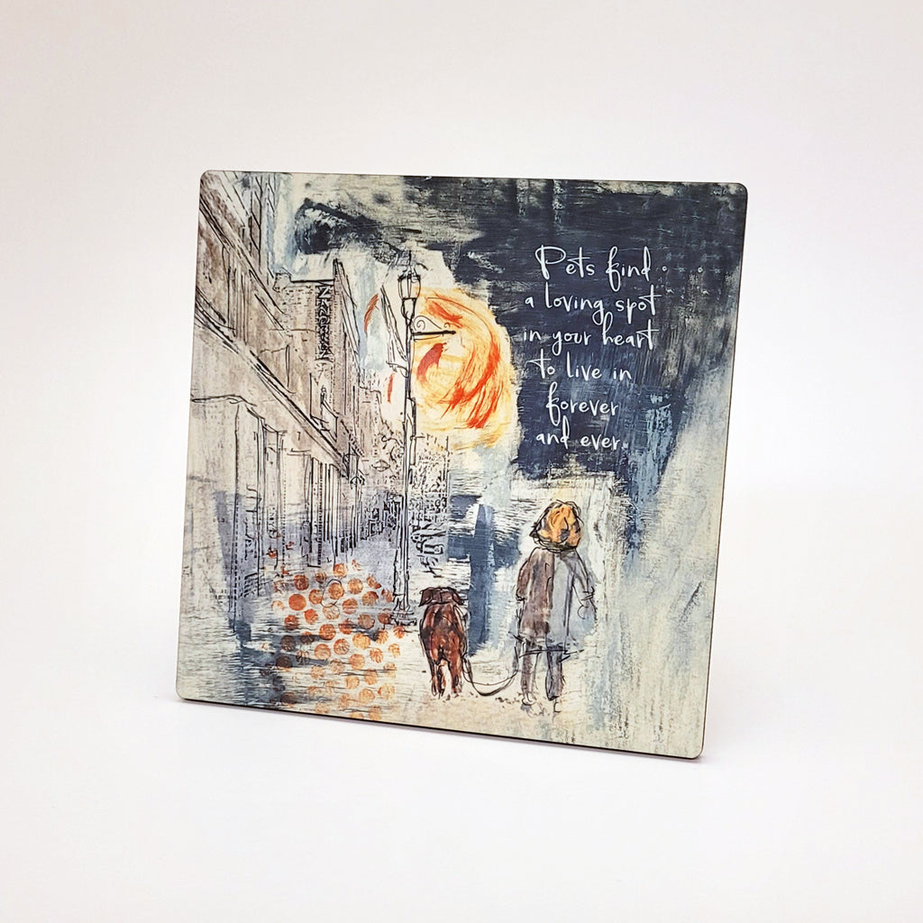 Pets Find a Loving Spot - Art Panels in Polished Hardboard