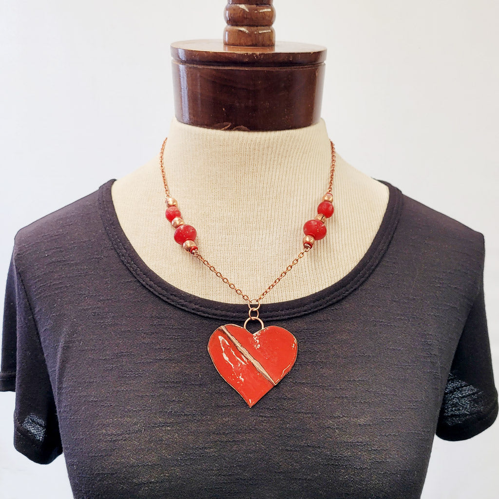 Red Hot Heart I - Necklace