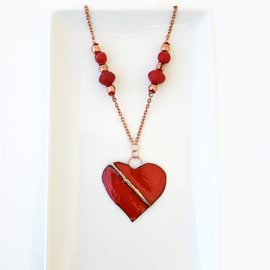 Red Hot Heart I - Necklace