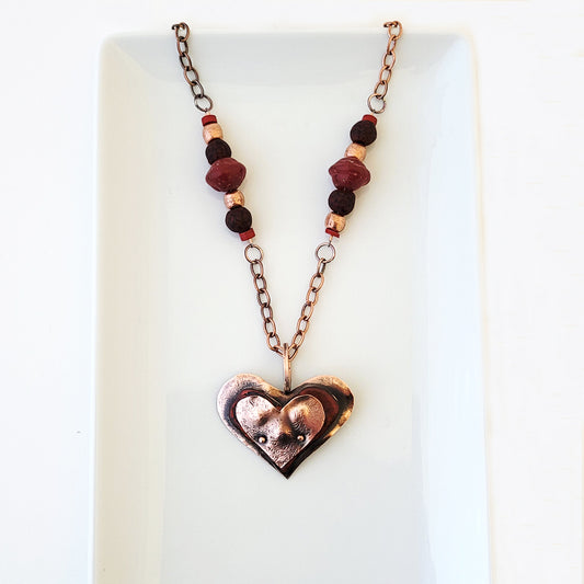 Red Hot Heart II - Necklace