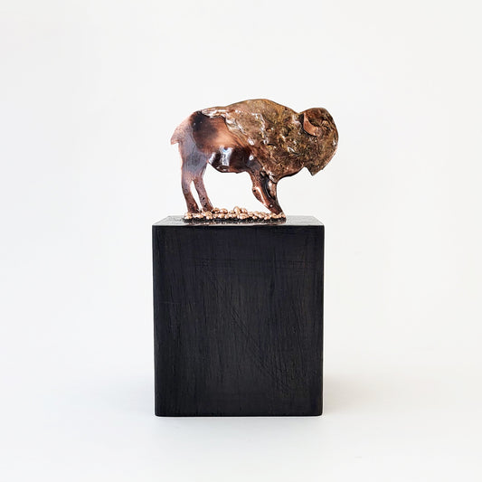 Standing Strong - Copper on Wood Block
