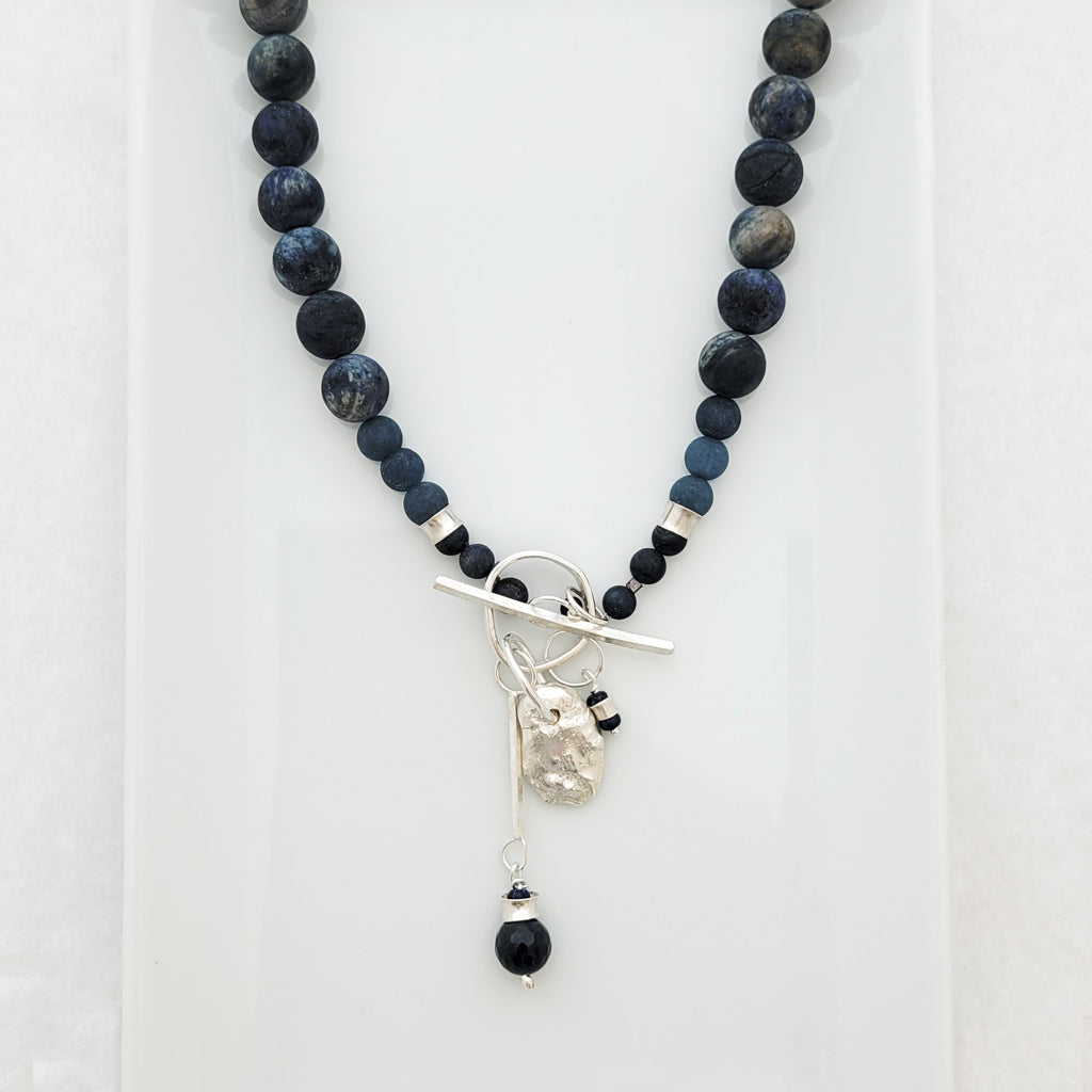 Sterling Cascade of Blues - One of a Kind - Necklace