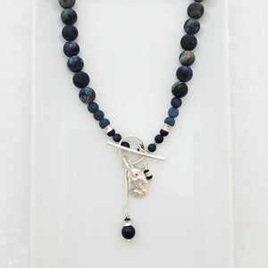 Sterling Cascade of Blues - One of a Kind - Necklace