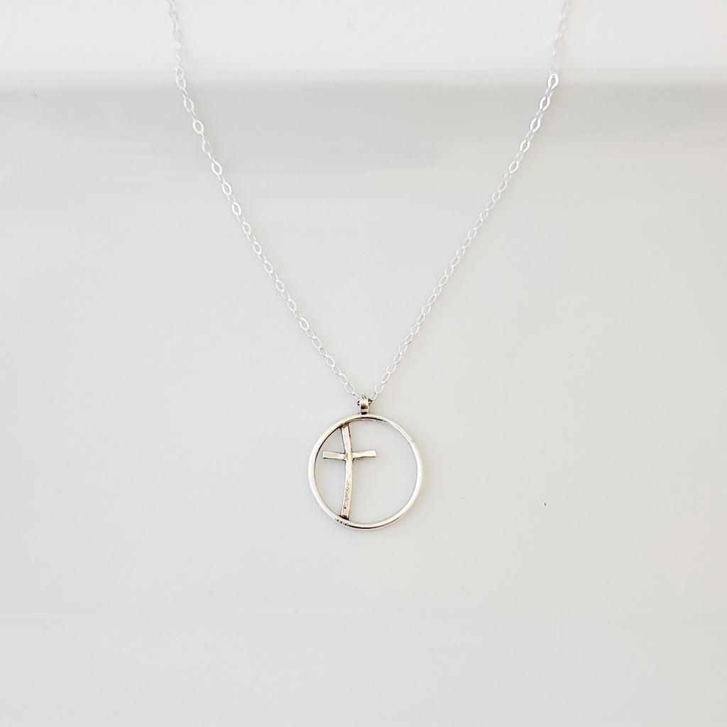 Surrounded by Faith in Sterling - Necklace