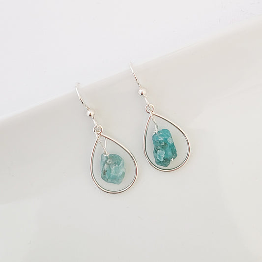 Sweet Drops in Aquamarine - Earrings