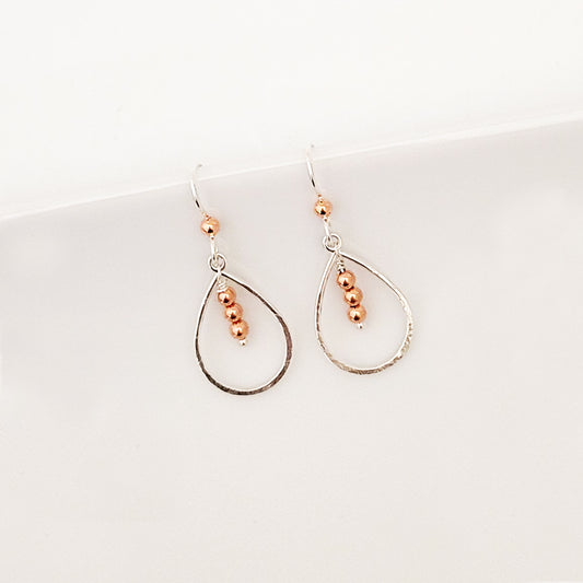 Sweet Drops in Petite Copper Beads - Earrings