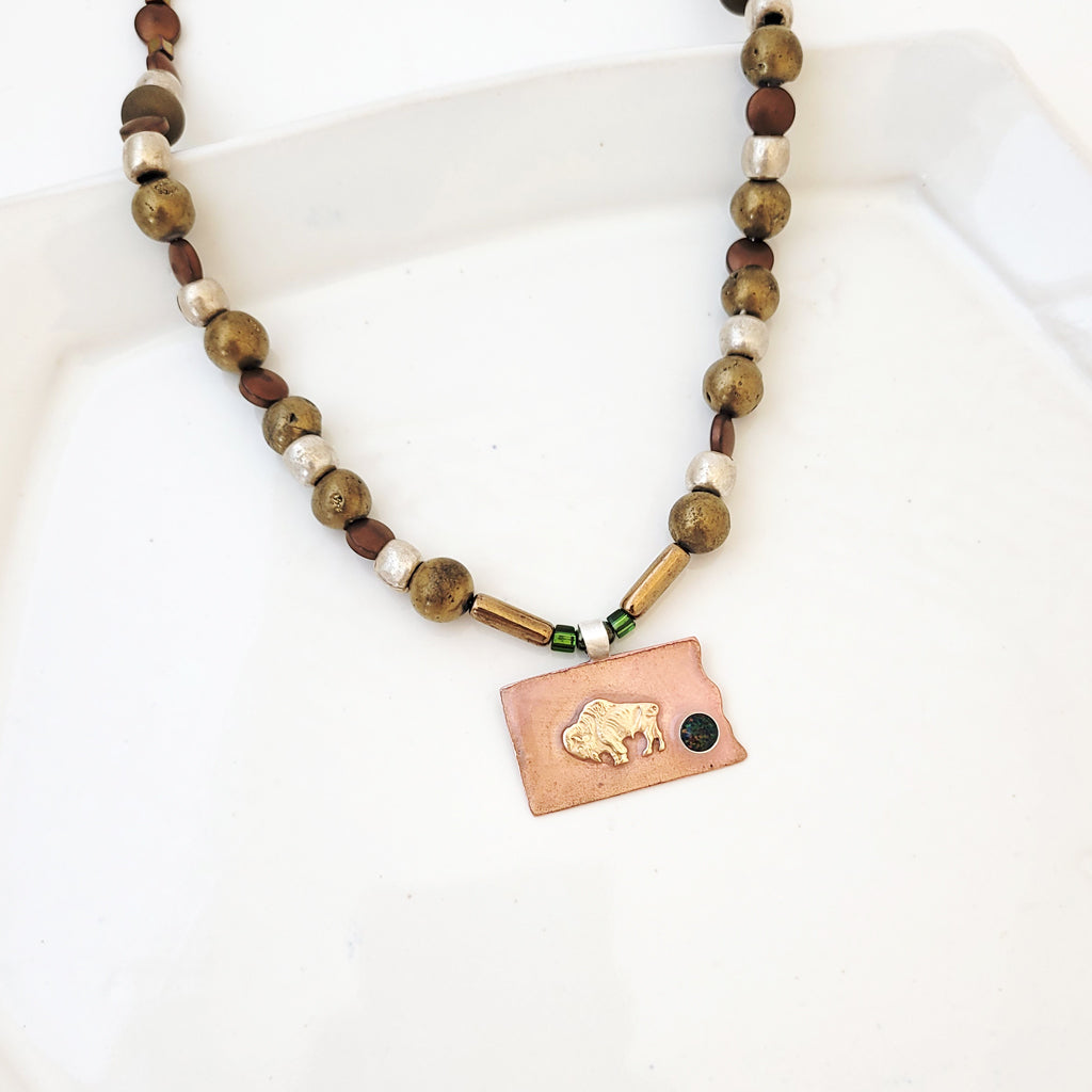 The ND Gem of the Prairie - One of a Kind Necklace