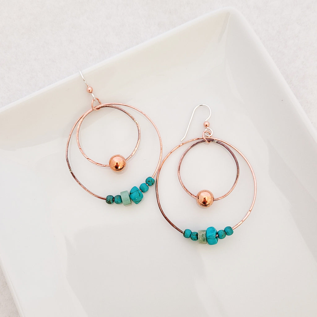Water Droplets with Magnesite - Earrings