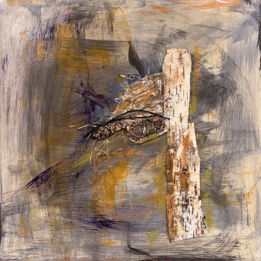 When the Prairie Wakes 4 – Mixed Media Wall Art | Wood Panel Base