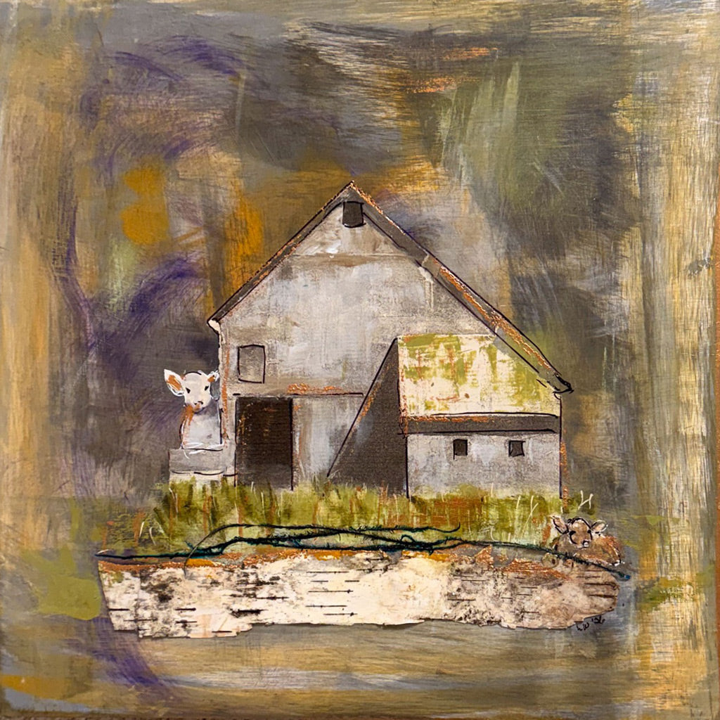 When the Prairie Wakes 5 – Mixed Media Wall Art | Wood Panel Base