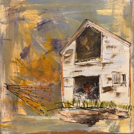 When the Prairie Wakes 6 – Mixed Media Wall Art | Wood Panel Base