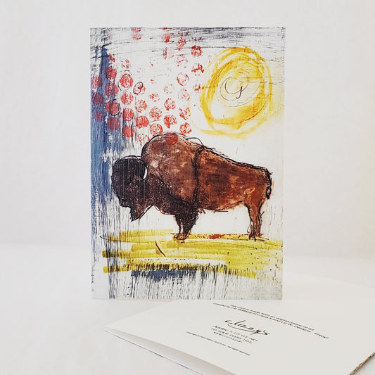 Where the Bison Roam - Artful Greeting Card