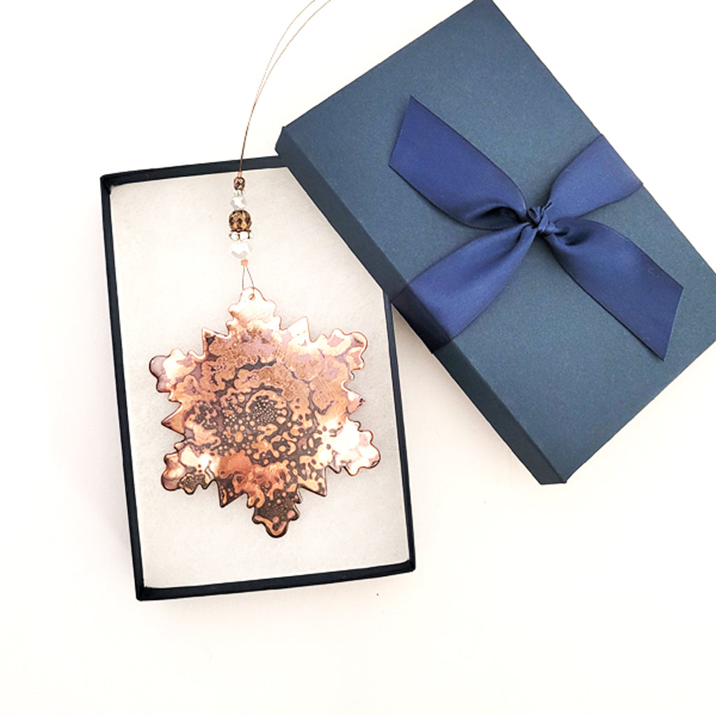 Whisper of Winter - Copper Holiday Ornament