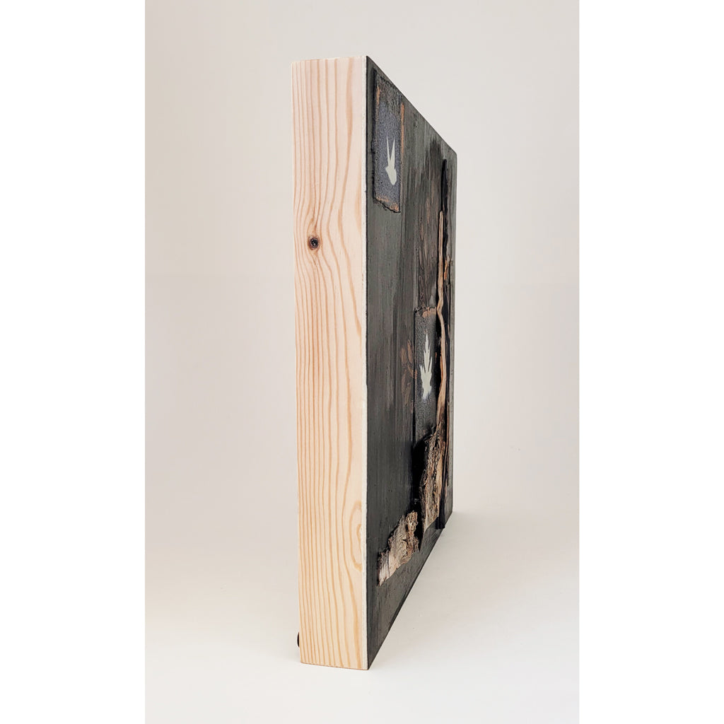 Whispers After Dark III – Mixed Media Wall Art | Wood Panel Base