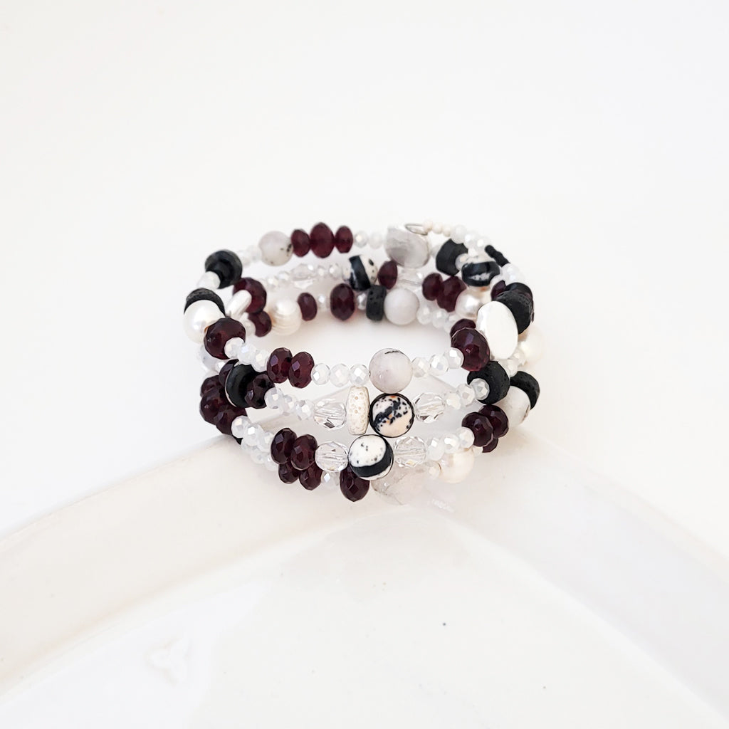 Wrap Arounds in Black and White - Bracelet