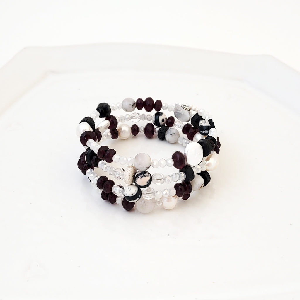 Wrap Arounds in Black and White - Bracelet