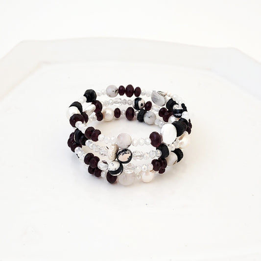 Wrap Arounds in Black and White - Bracelet