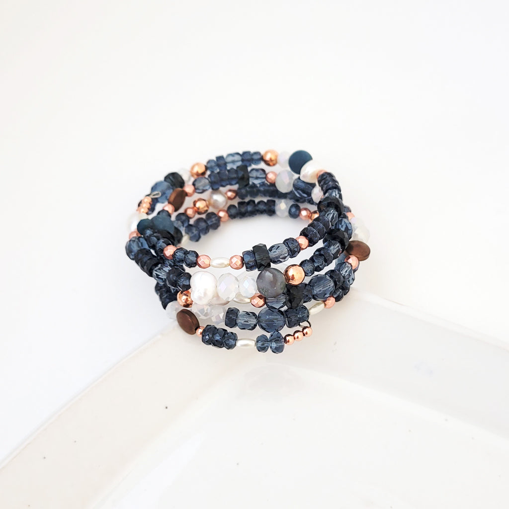 Wrap Arounds in Blues - Bracelet