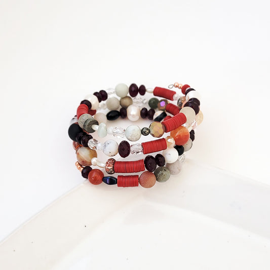 Wrap Arounds in Red Multi - Bracelet