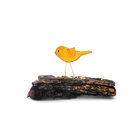 Yellow Birdie on Its Perch II - Heritage Series